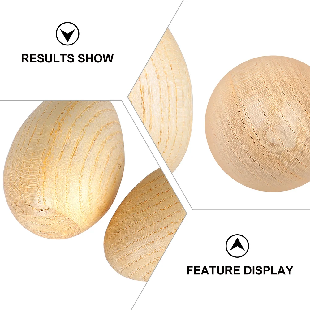 

2Pcs Musical Eggs Wooden Colorful Percussion Shakers for Educational Play Improve Cognitive Skills Creativity