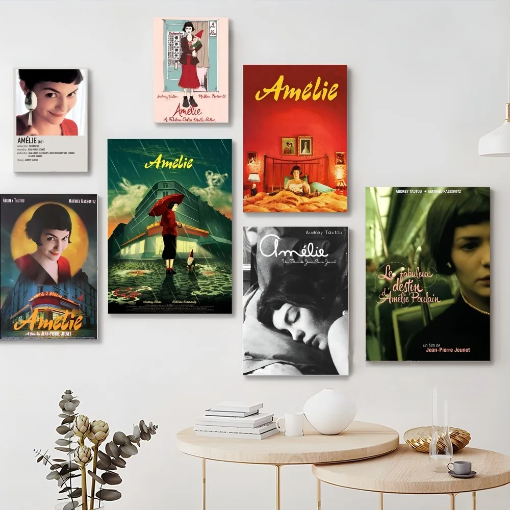 French Movie Amelie Poster Self-adhesive Art Poster Whitepaper Prints Posters Artwork Home Decor