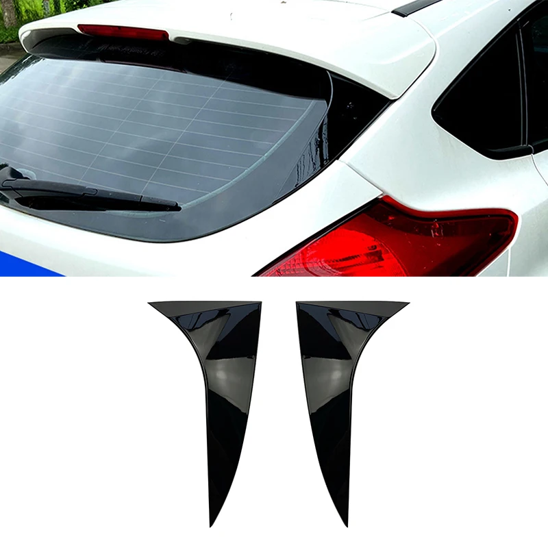 

Car Rear Window Side Spoiler Wing Trim Cover Canard Splitter For Ford Focus Hatchback 2015-2018 Car Styling