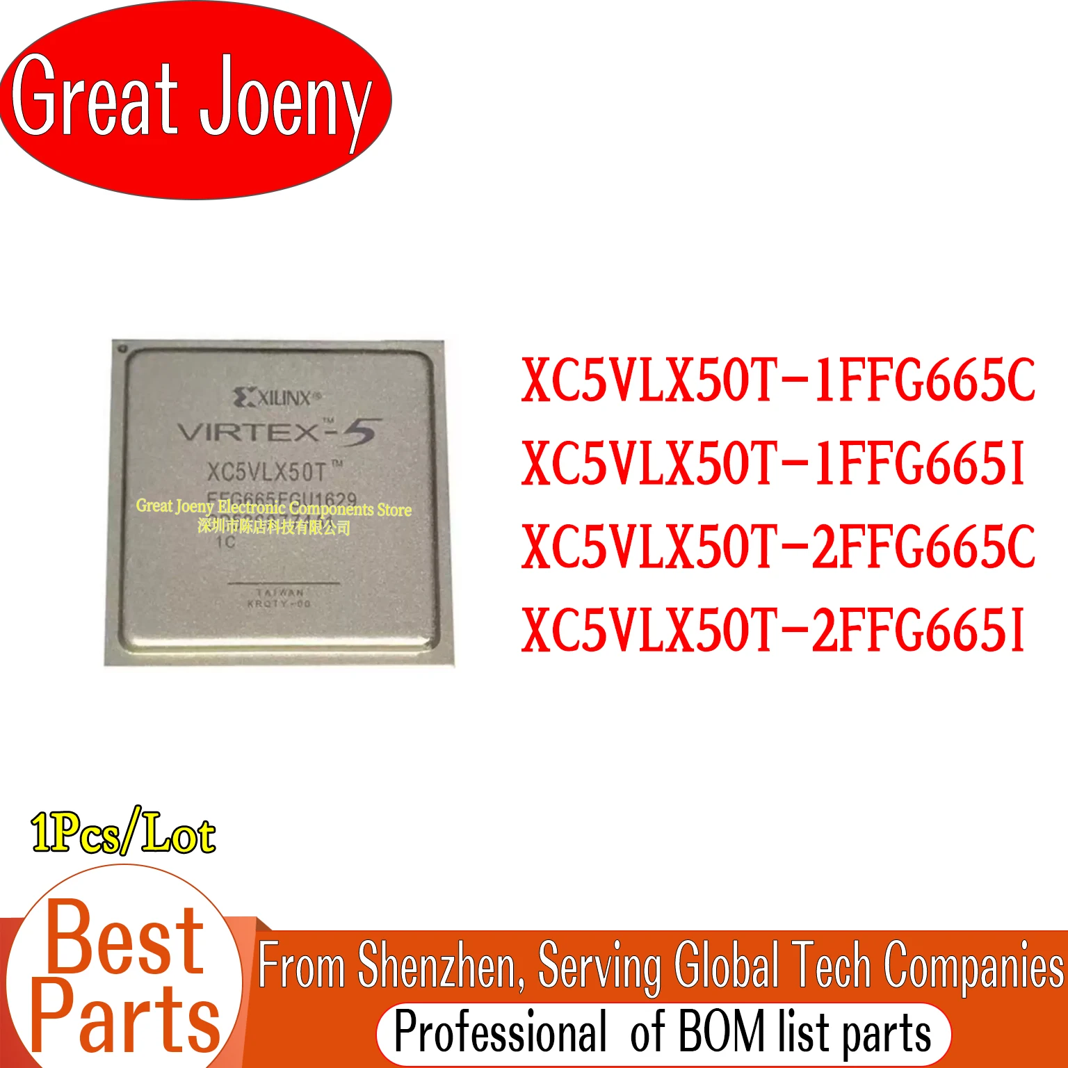 XC5VLX50T XC5VLX50T-1FFG665C XC5VLX50T-1FFG665I XC5VLX50T-2FFG665C XC5VLX50T-2FFG665I IC Chipset BGA-665