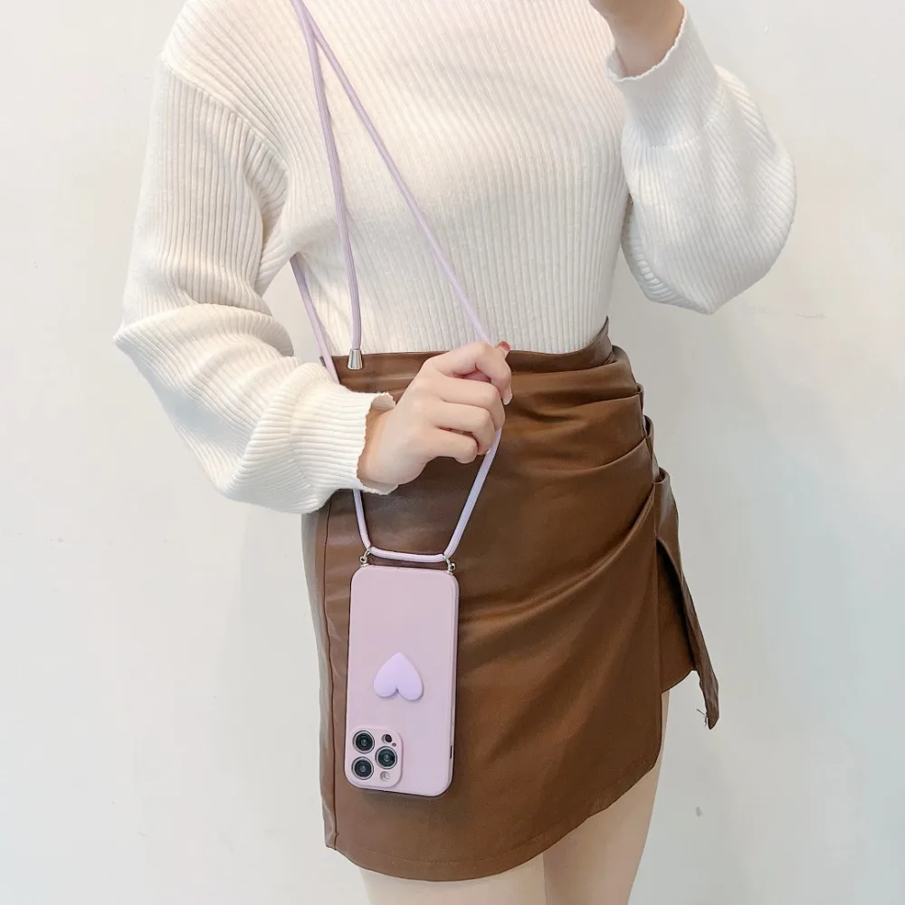 Modische lange Seil-Handyhülle für Xiaomi Redmi 14C 13C 4G 5G 12C 10C 9C A3 A2 A1 12 10A 9 stoßfeste Silikonhülle