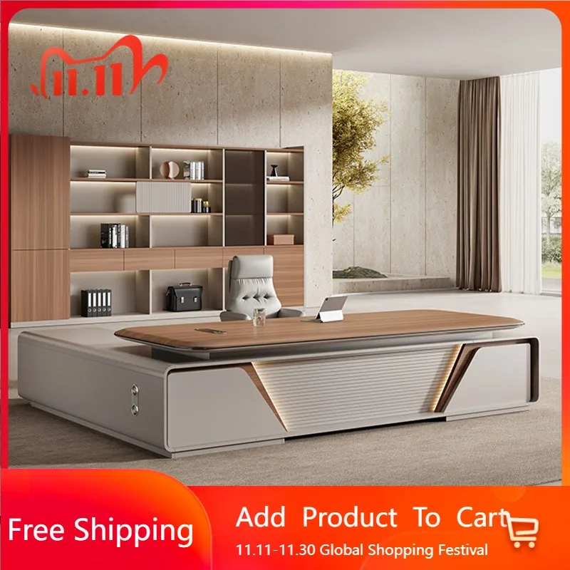 

Bedroom Modern Office Desk Computer Standing Luxury Conference Office Desk Reception Multifunctional Tavolo Commercial Furniture