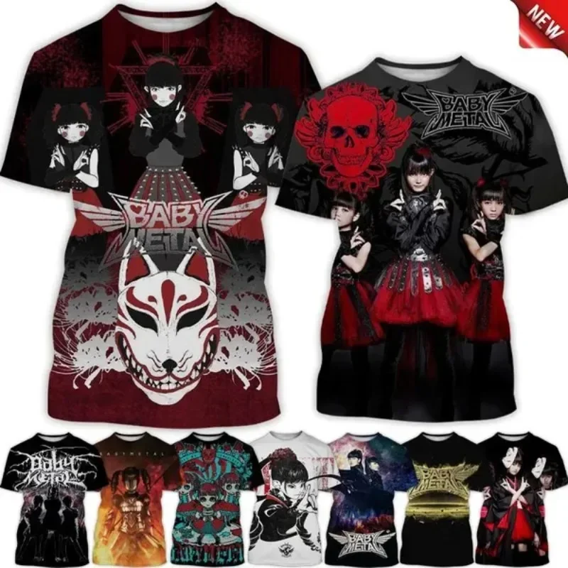 

Japanese Teenage Heavy Metal Band Babymetal 3D Printed Men's Short-sleeved T-shirt Hip-hop Men and Women Casual Cool