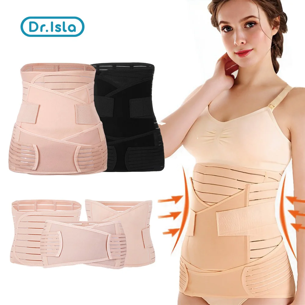 3In1 Corset Postpartum Band Pregnant Women Tummy Belly Peis Belt Wrap Waist Trainer Recovery Bandage Strap Body Shaper