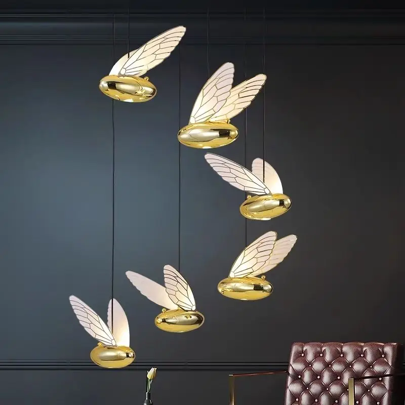 Nordic Bee LED pendant light for restaurant study children's bedroom designer coffee shop Chandelier home decor Light fixture - Image 2