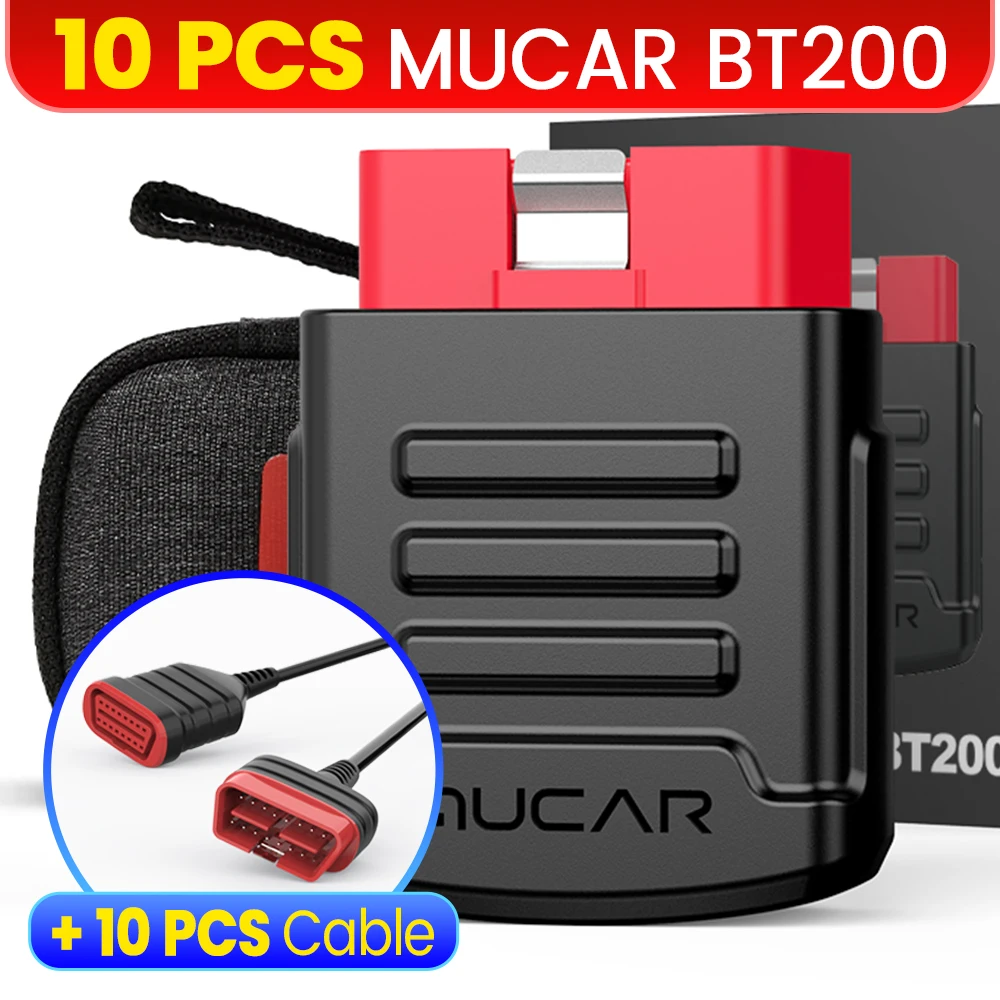 10-100 STUKS MUCAR BT200 / BT200 Pro Auto Diagnose Gereedschap OBD2 Bluetooth Scanner Codelezer