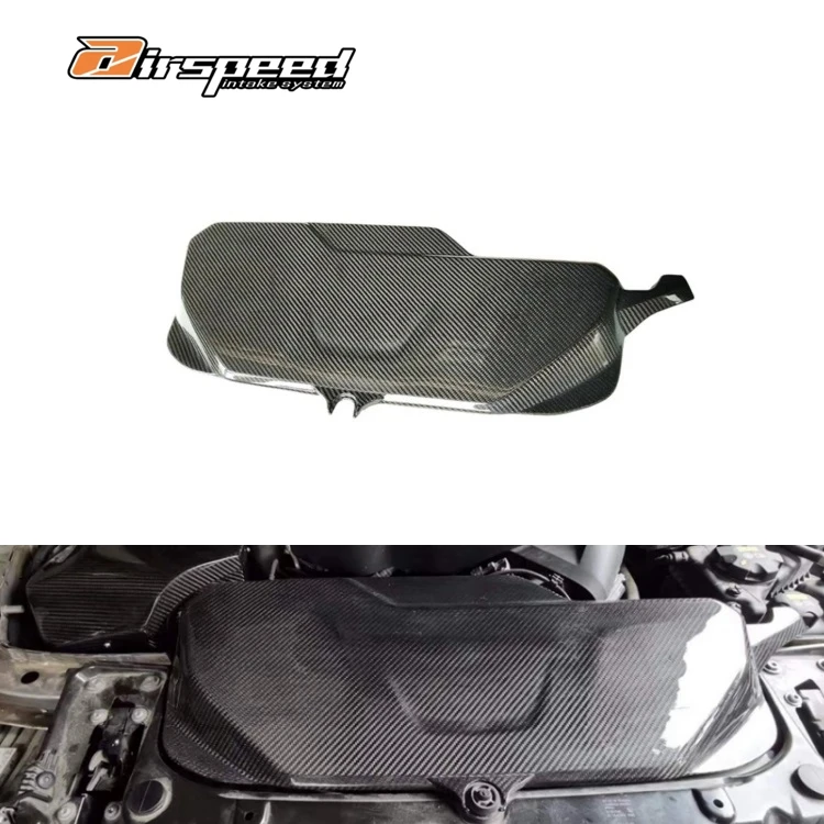 

3K Twill Weave Carbon Fiber Cabin Radiator Cover 2.0T Auto Parts Water Tank Cover Plate for BMW 3 4 Series F Chaiss B48