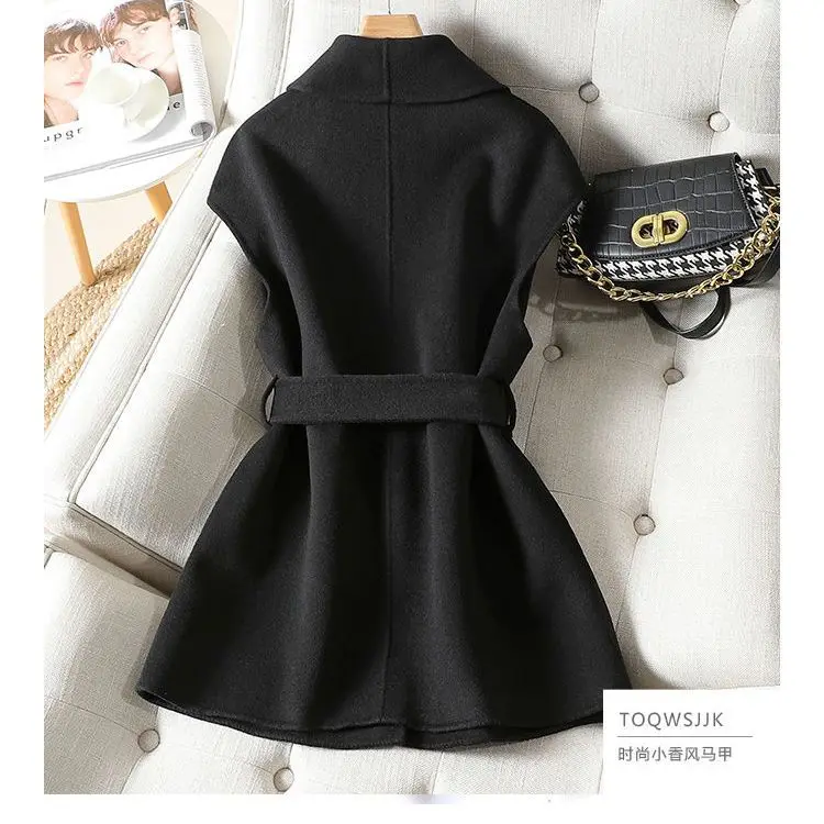 Collier de fruits verts pour femme, glaçure en laine, style mi-long, grande ceinture de poche, glaçure amincissante, automne et hiver, nouveau