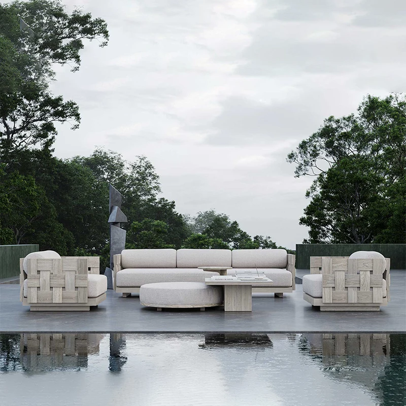 

Садовый отель из тикового дерева, уличный диван, набор из тикового дерева, уличная мебель, набор диванов Paito