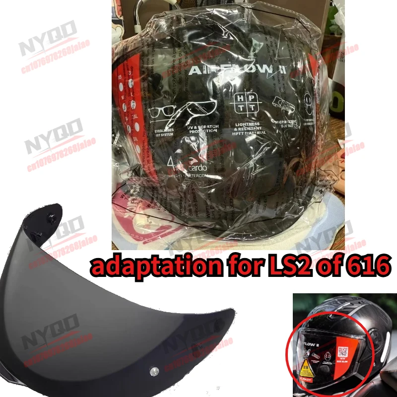 

Original for LS2 OF616 Airflow II Motorcycle Half Helmet of616 Original Lens Black Lens Color Visors Helmet Accessories