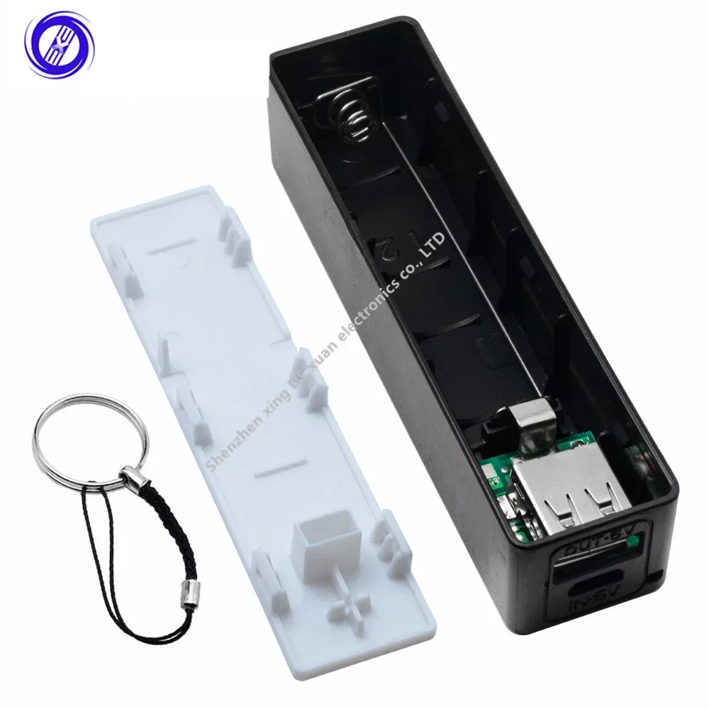 1PCS  USB Power Bank Case Kit 18650 Battery Charger DIY Box Shell Kit  Black For Arduino