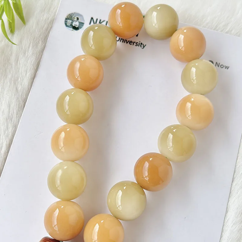 Weathered Round Bead Bodhi Root, Handheld Prayer Beads, Cute Gourd Accessories, Jewelry Bracelet