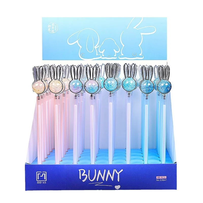 Pen 48PCS Creative Styling  Cute Rabbit Neutral  Water  Student Stationery Exam Signature  Spotpen