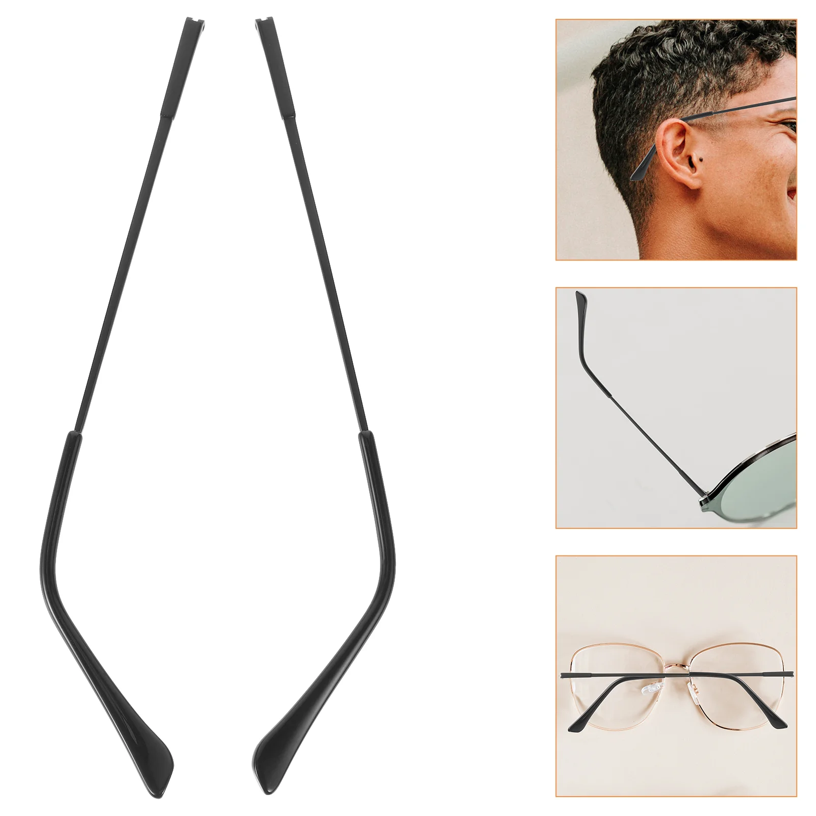 Sunglass Glasses Replacement Temples Arms Universal Double Teeth Legs Black Eyeglasses Parts Frame Repair Accessories