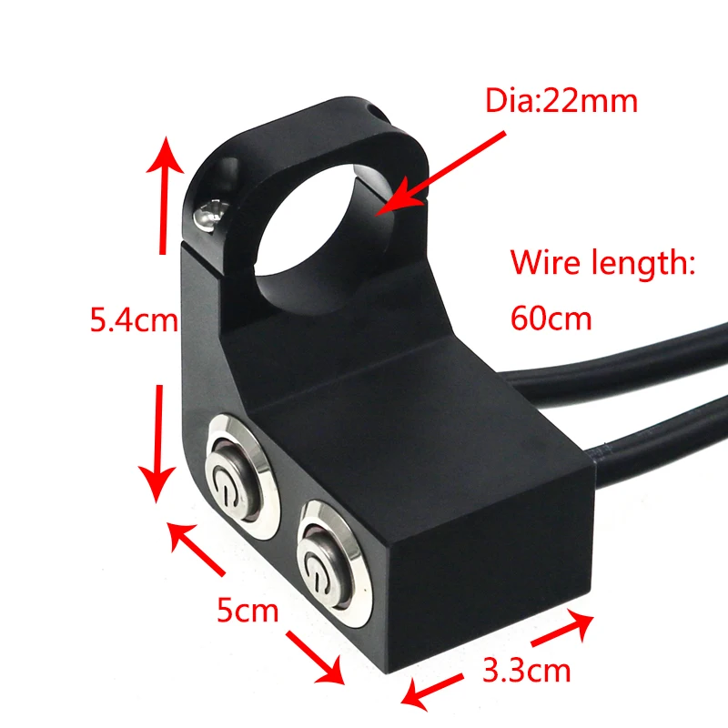 Lmodri-オートバイのハンドルバー用の制御ボタン,ダブルスイッチ,アルミニウム合金,防水,オートバイのサーキットスイッチ