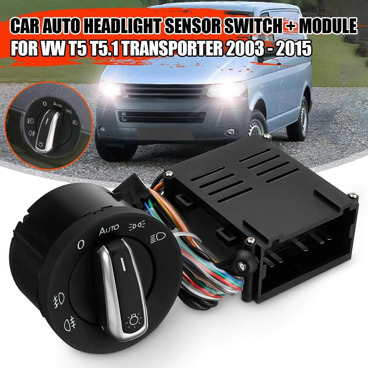 

Car Automatic Headlight Sensor Knob Switch Control Module For- Golf 4 Mk4 Jetta Passat B5 Balo Bora Beetle T5 T5.1