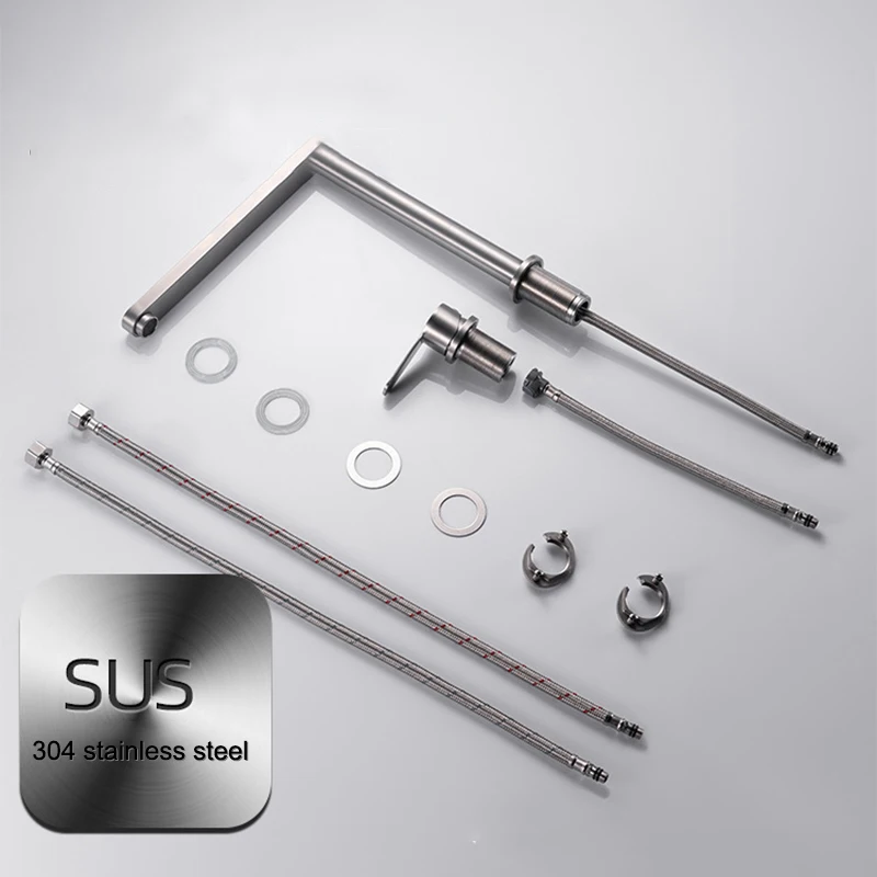 Stainless Steel Invisible Kitchen Lift Faucet Bar Sink Dish Basin Household Sink Hidden Hot and Cold Faucet