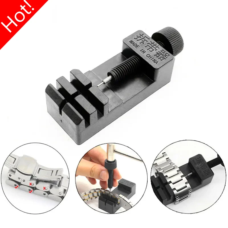 Watch Tool Chain Disassembly for Strap Link Remover Adjustable Watch Tool Slit Strap Bracelet Chain Pin Adjuster Repair Tool Kit