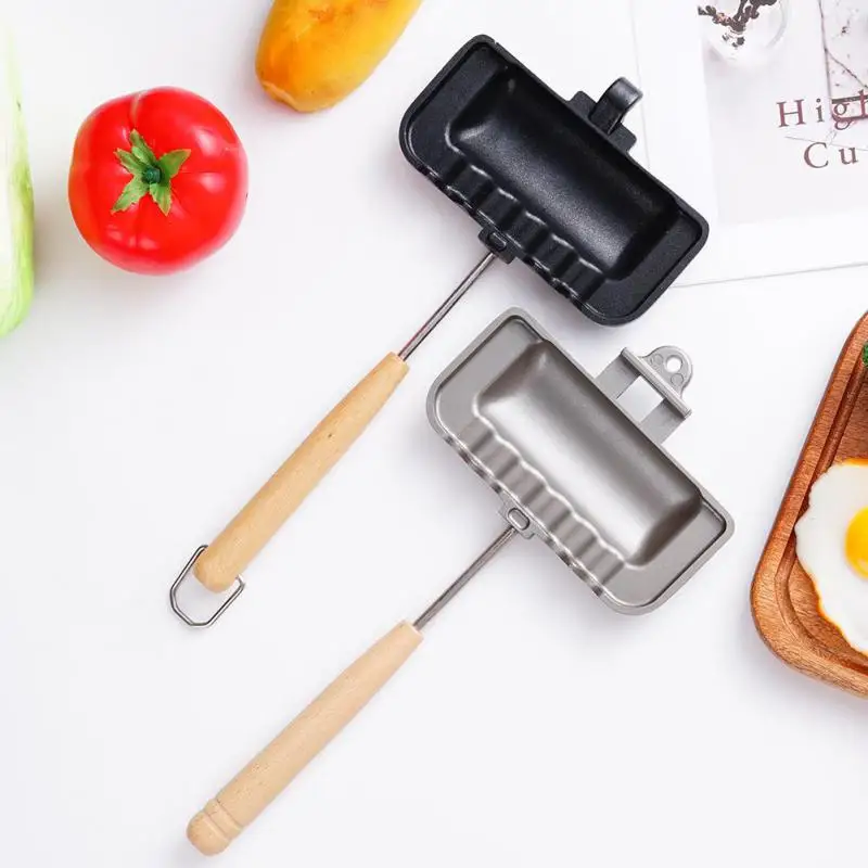 

Double-sided Sandwich Pan Foldable Non-stick Frying Pan Portable Breakfast Machine Pancake Maker Heat-resisting Kitchen Tools