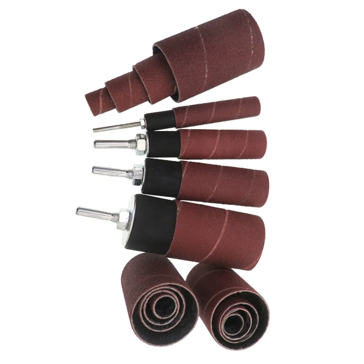 

ABNJ Sanding Drum Sander Drum Kit Rubber Mandrels Sandpaper for Engraving Woodworking Drill Polishing Rotary