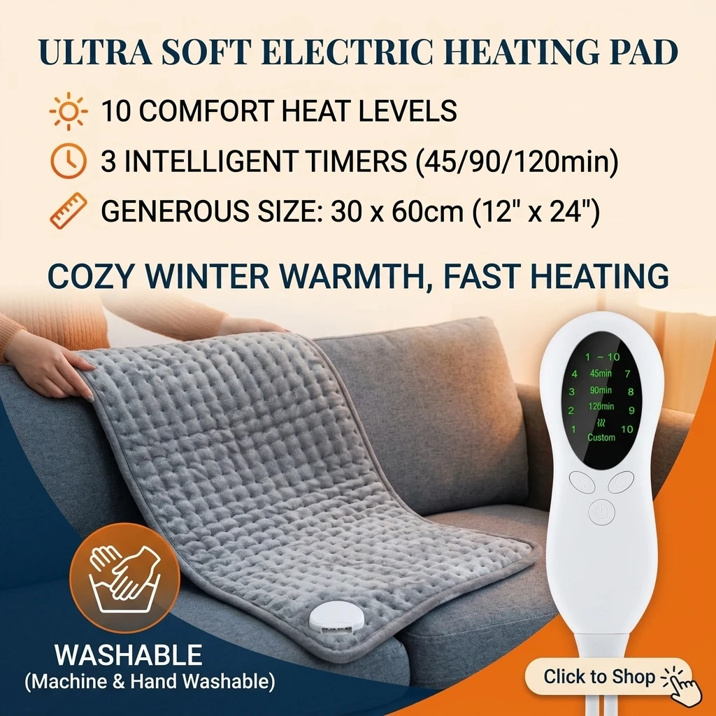 30x60cm Heating Pad for Abdomen Waist Back Thermal Blanket Keep Warm Pain Relief Winter Foot Hand Warmer Sheet EU UK US Plug Pad