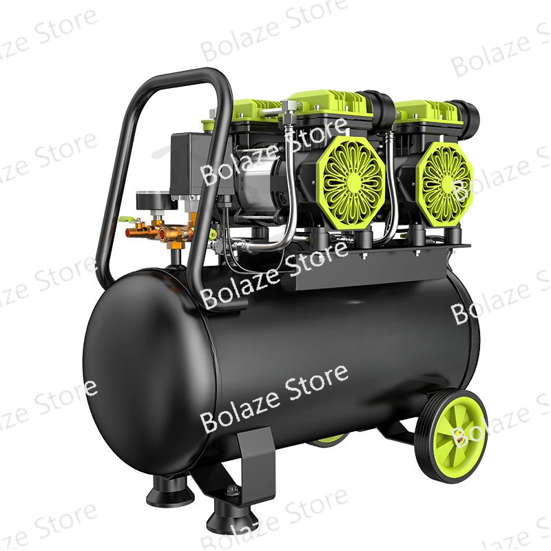 Silent Oil-free Air Compressor 220V Portable 12/30/50L Spray Painting High-pressure  Air Compressor