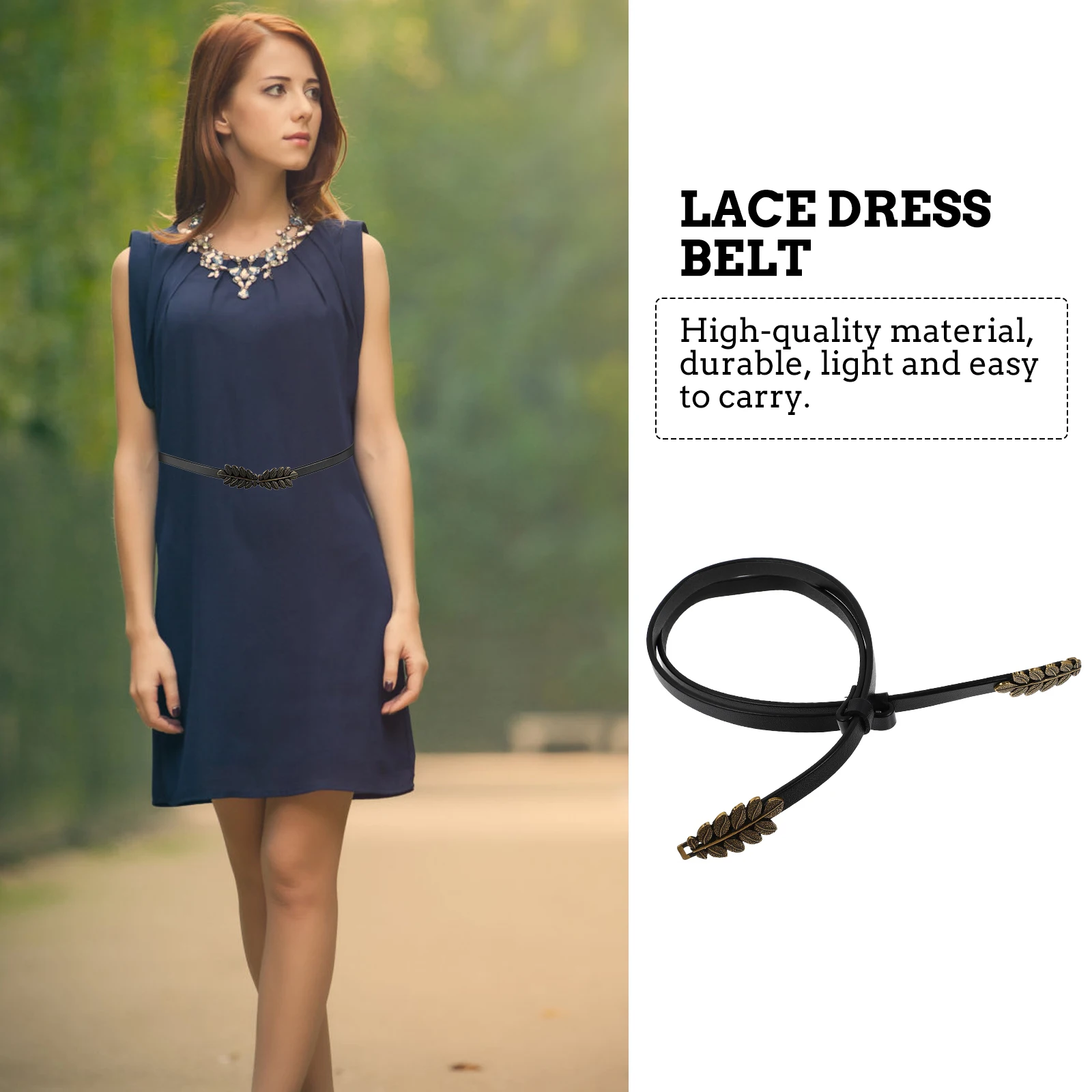 

1pc Leaf Decorative Thin Waist For Women Girls Dress Accessories Lace Durable Chic Design Show Slim Figure