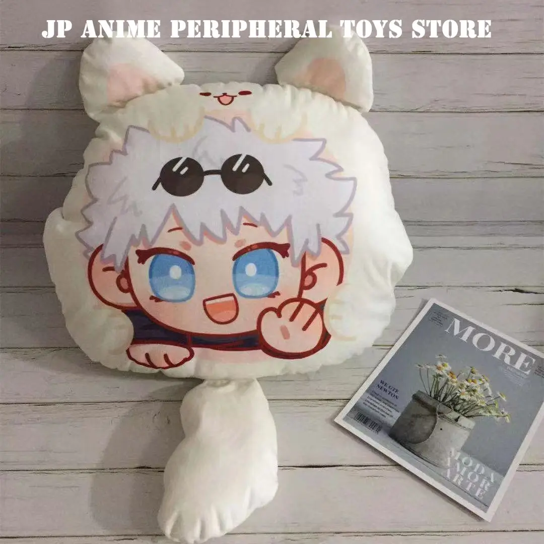 새로운 Satoru Gojo 플러시 장난감 만화 Itadori Yuji Fushiguro 메구미 피규어 던지기 베개 룸 장식 팬 컬렉션