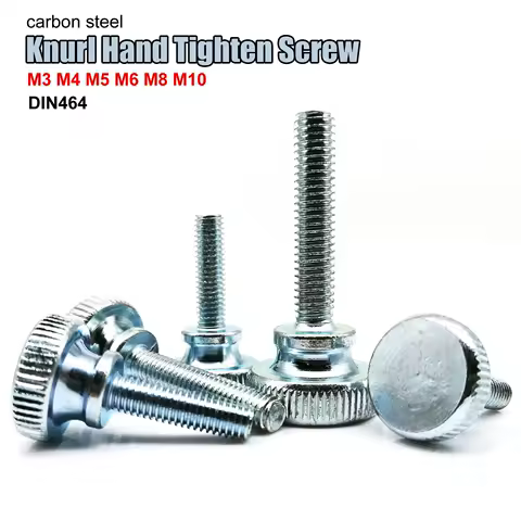 1/2/5pcs M3 M4 M5 M6 M8 M10 Double Deck Curtain Wall Glass Knurl High Step Head Hand Tighten Thumbscrew Adjust Thumb Screw Bolt