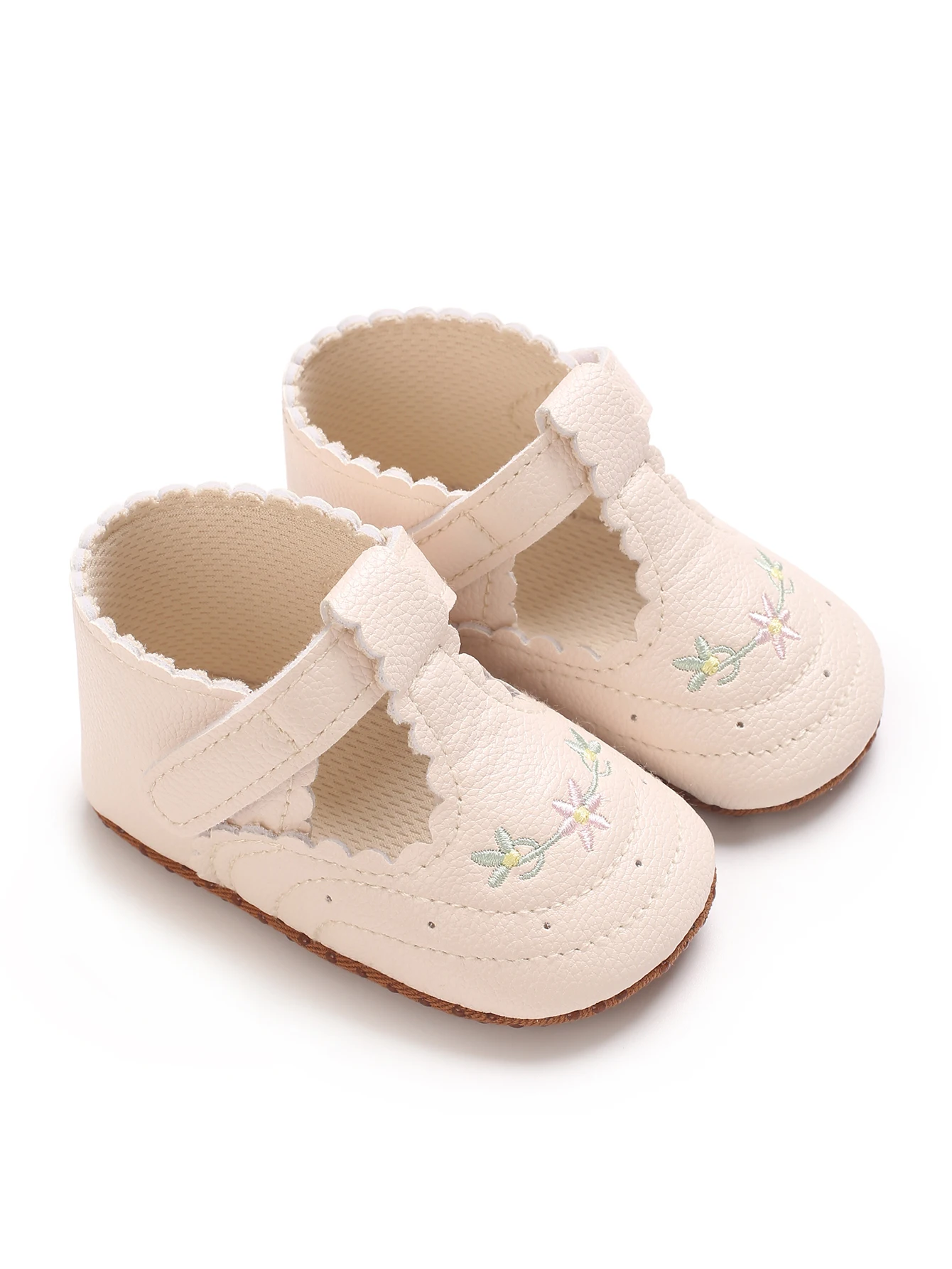 

0-1 Years Old Baby Children's Shoes Spring and Autumn Love Embellished Soft Bottom Princess Shoes Infant Toddler Learning Shoe