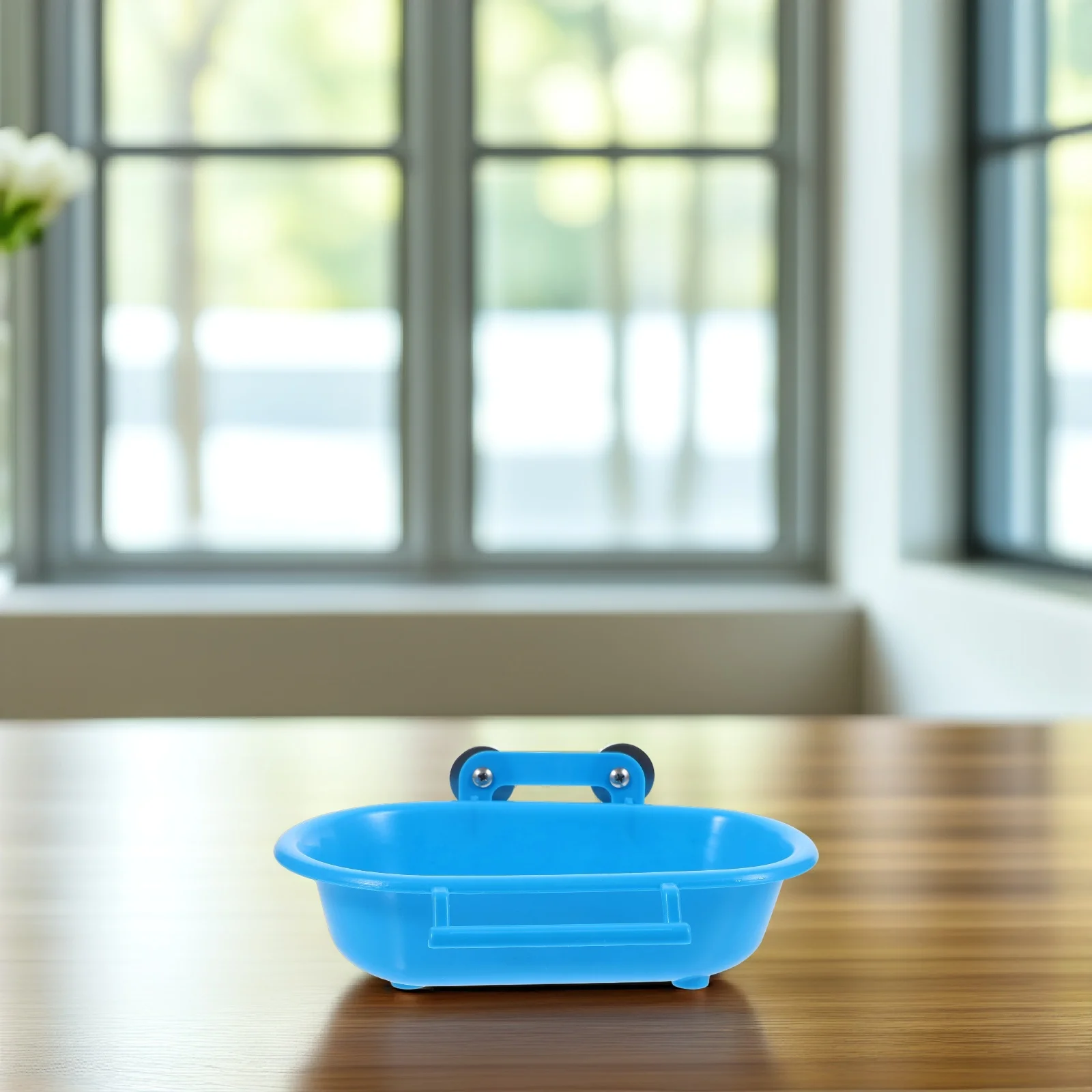 

Tub for Parakeets Small Birds Blue PP Cage Reusable Bathtub Hanging Shower Box Pet Grooming Supplies