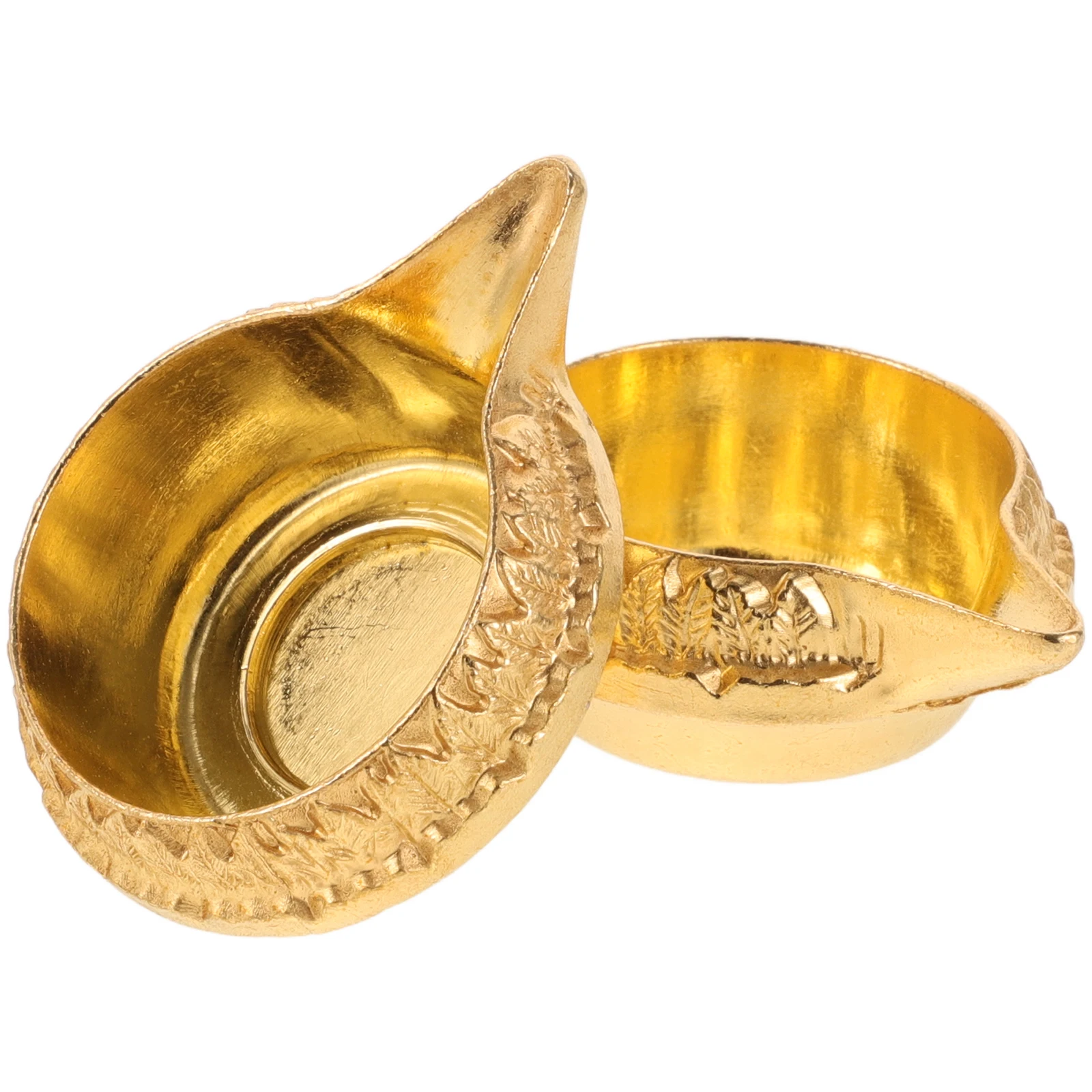 2 قطعة شمعدان بوجا ديكور زبدة بوجا زبدة مصباح عناصر ضوء الزيت ديوالي أجواء احتفالية يدويا