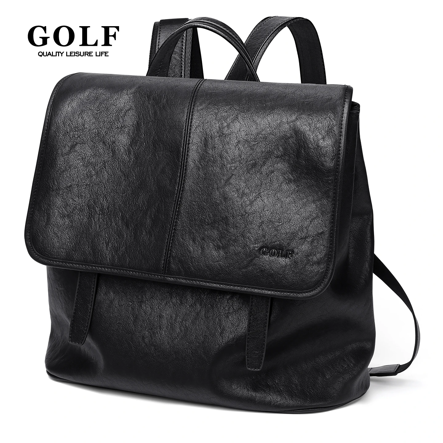 

Повседневный рюкзак GOLF из искусственной кожи для мужчин и женщин, новый модный деловой рюкзак большой вместимости, сумка из мягкой кожи, однотонный, простой дизайн