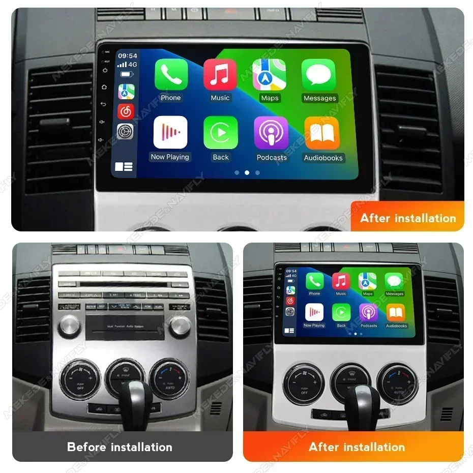 

Для MAZDA 5 2005-2010: Беспроводной CarPlay и Android Auto, 9-дюймовый автомобильный мультимедийный видеоплеер на Android 14, WiFi GPS стереоприемник