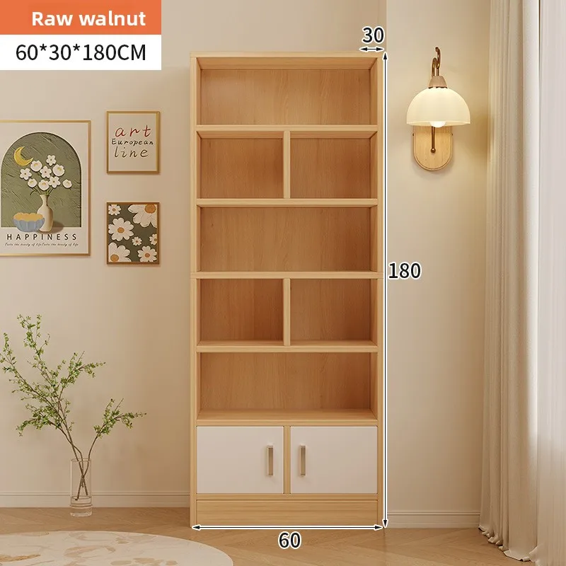 Bookshelf floor-to-ceiling wall storage integrated cabinet household modern large-capacity multi-grid shelf bookcase