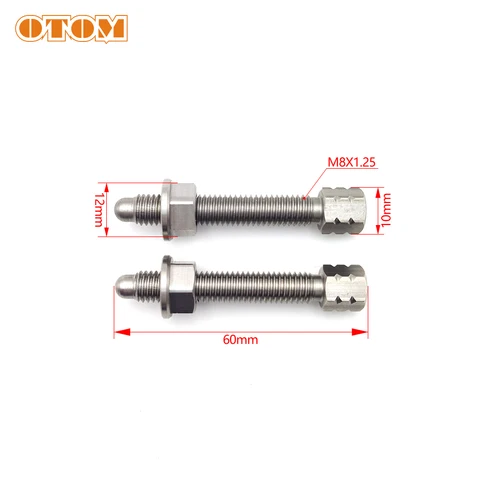 Imagen 2 del producto OTOM perno ajustador de cadena M8 para motocicleta, tornillos de cabeza de tapa de enchufe Allen hexagonal de acero inoxidable, brazo oscilante Universal para Motocross Dirt Bike