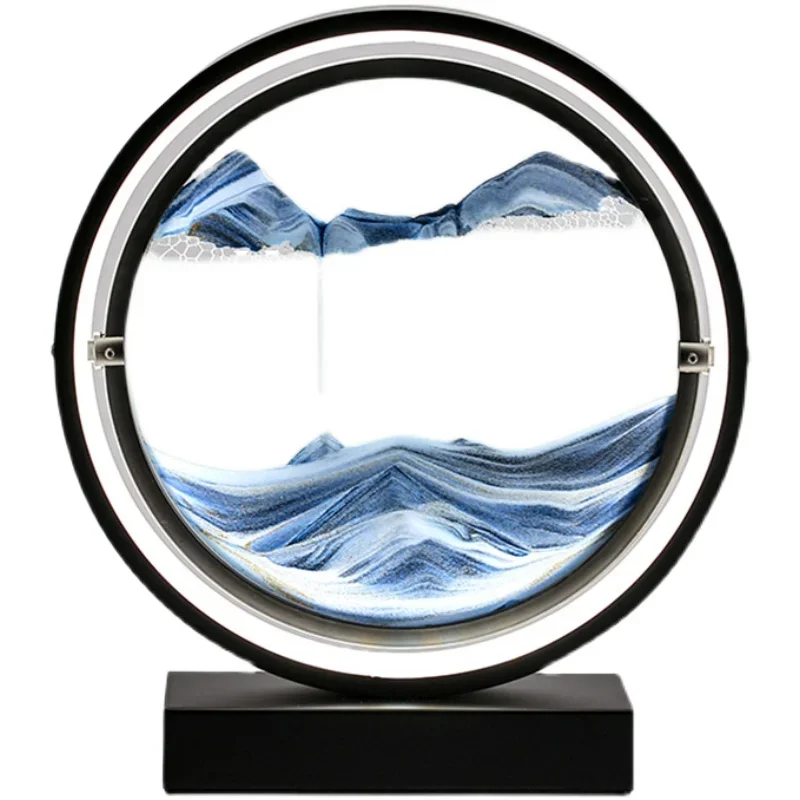 יצירתי grequirial ציור דקומפרסיה שעון יום הולדת מתנה קישוט מנורת סלון חדר שינה חדר שינה מנורת שולחן