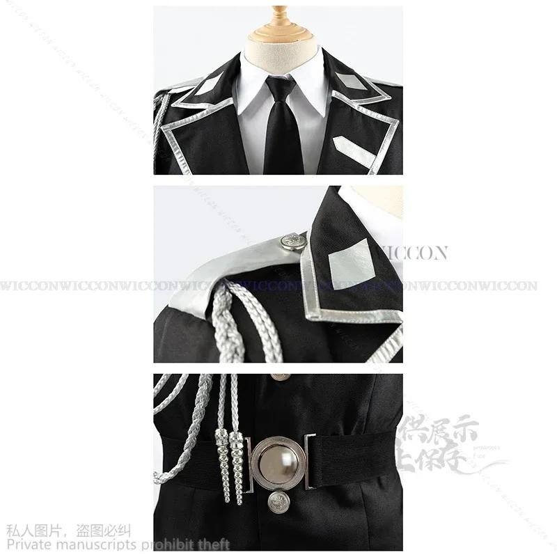 QWERT123Anime Sweet Punishment Cos Myojin Aki Cosplay Black Amai Choubatsu Roleplaying DK Uniform HalloweeASDFGHJK 123456