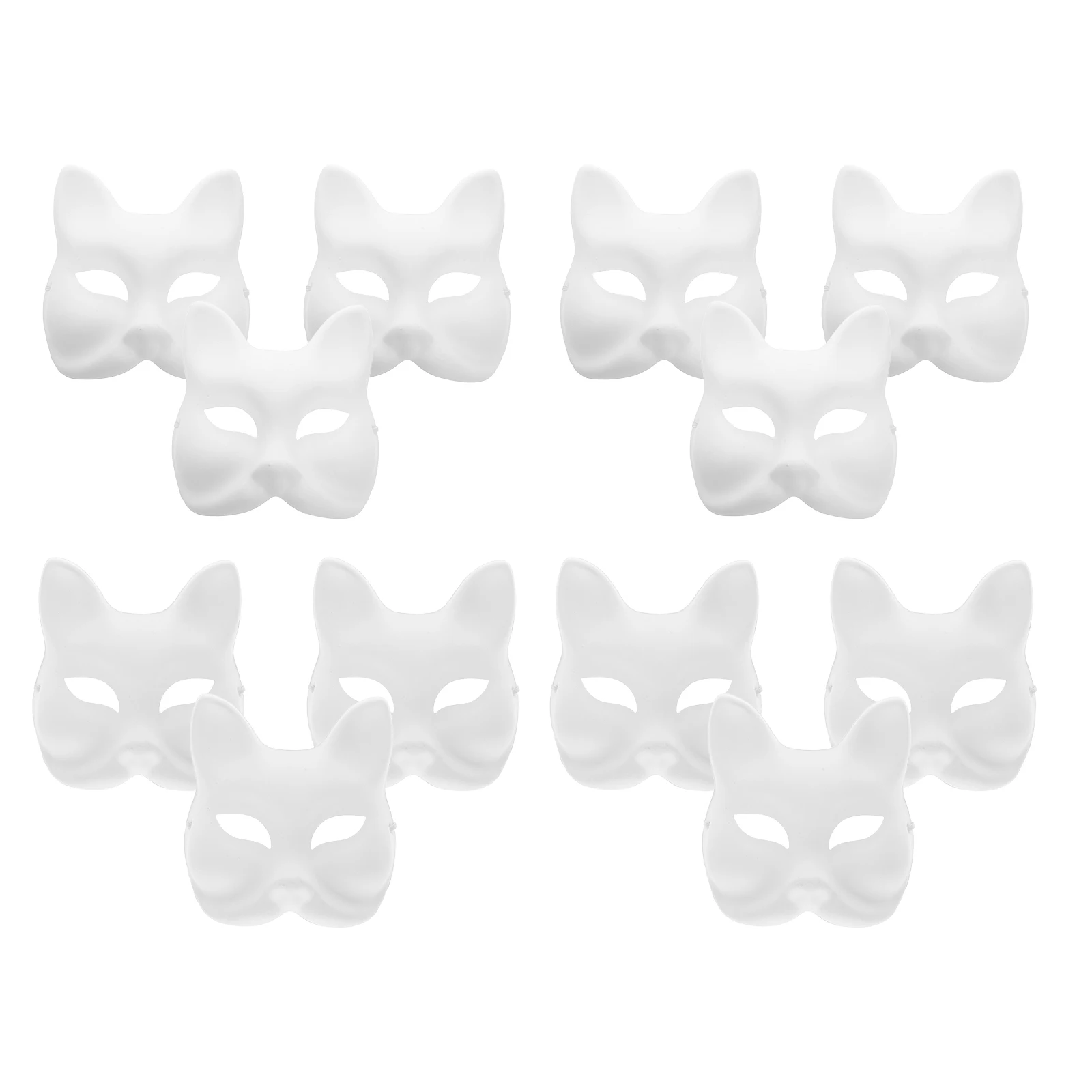 

12Pcs Paintable Blank Paper Masks DIY Masquerade Masks for Halloween Party Prom DIY Paintable Mask Unpainted Mask