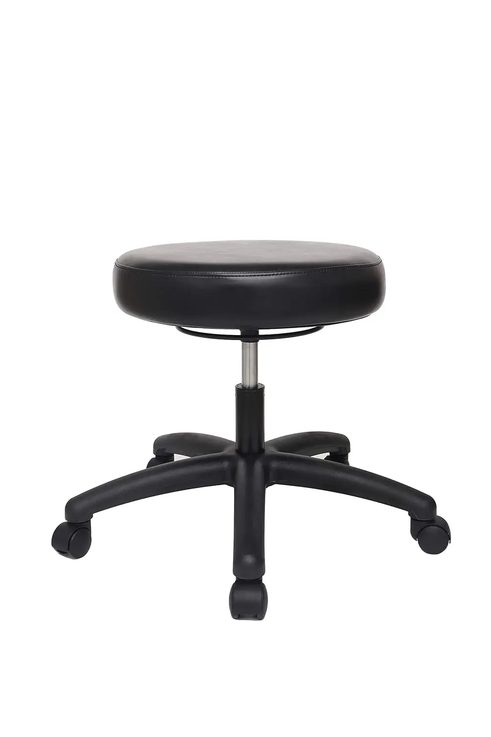 

Table Height Adjustable Round Stool for Labs, Exam Rooms, Doctor and Dentist Offices. Easy to Clean! (Desk Height, Black, 1)
