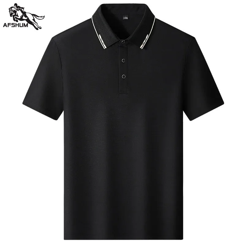 

polo shirt men Summer new high quality Men's short-sleeved polo shirt Ice shreds Mens business casual polo shirt M-7XL 8XL 9XL