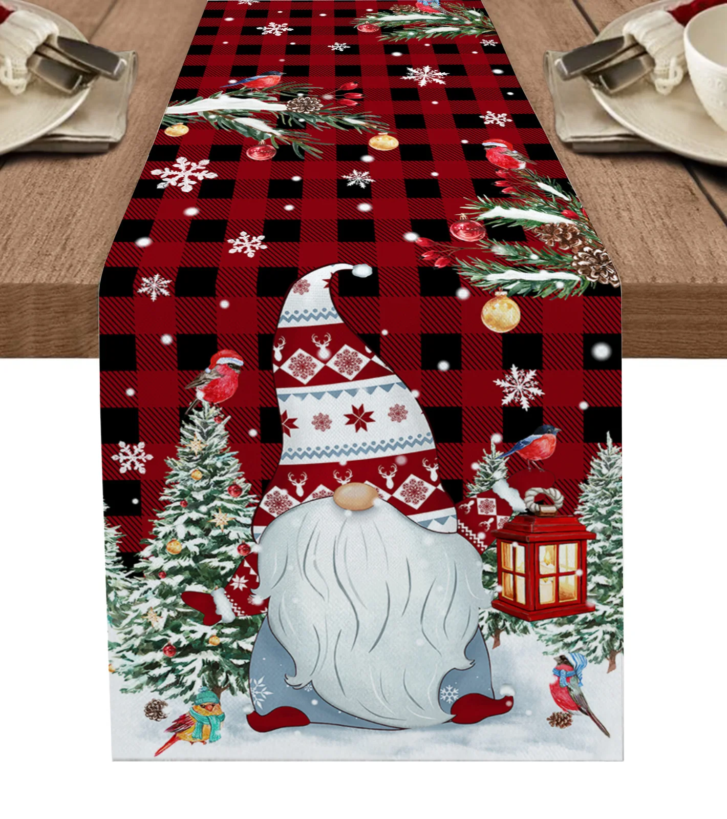 

Christmas Decoration Snowman Table Runner Table Wedding Decoration Accessories Table Mat New Year Table Table Runner Gift