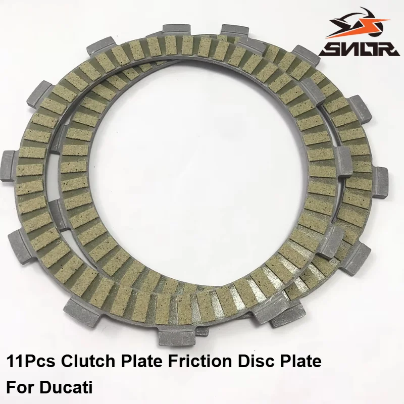 SNOR 11Pcs 1Set Motorcycle Clutch Plate Friction Disc Plate Kit Set For Ducati Scrambler 800 Motocross Clutch Accessories