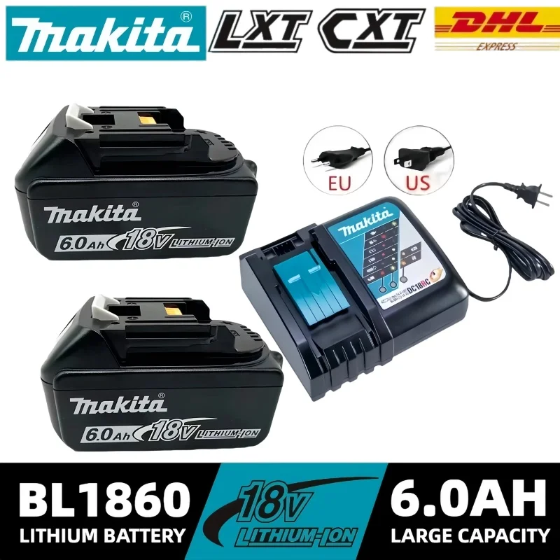 

GenuineMakita 6.0Ah rechargeable battery⚡can replace Makita 18V BL1860BBL1850B BL1830B LXT400 suitable for✅Makita 18V tools