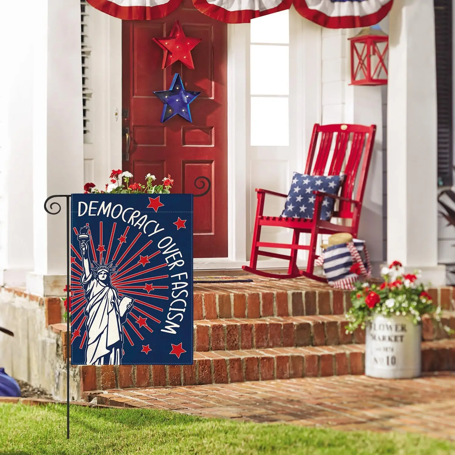 AVOIN colorlife American Democracy Garden Flag 12x18 Inch Double Sided Outside, Election Season Vote Patriotic Yard Outdoor  ZZM