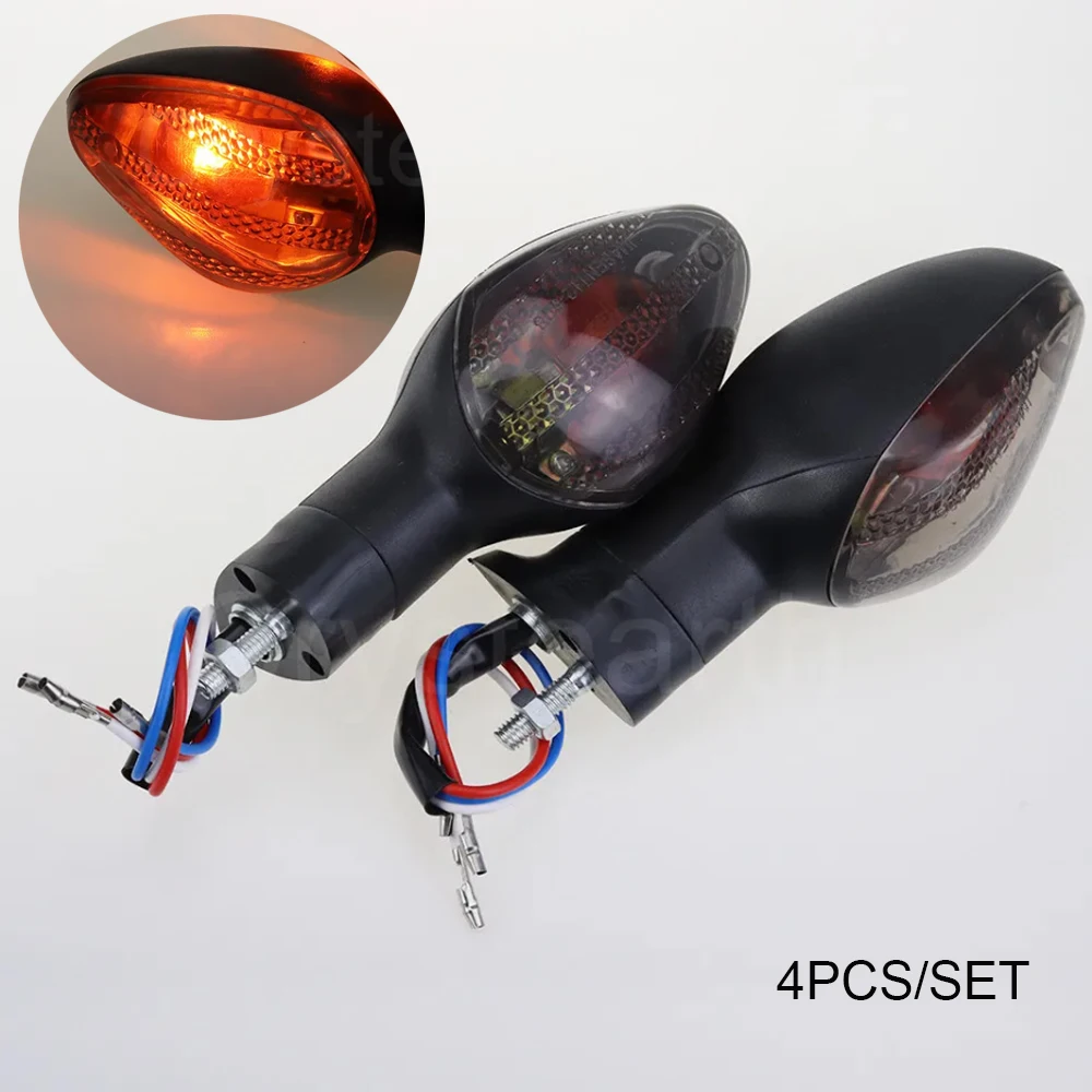 

4pcs Front + Rear Turn Signals Light Indicator Lamp For Honda CBR600RR CBR1000RR CBR125R CB1300 NC700S NC700X CB500X CBR500R