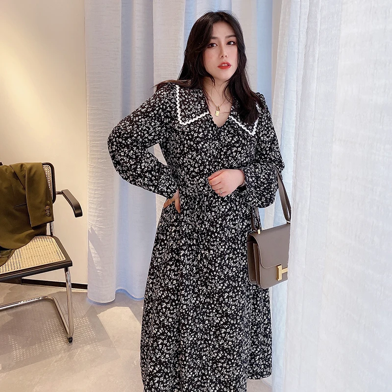 

Романтичная длинная юбка Vogana с цветочным принтом, оригинальная, с завышенной талией, в корейском стиле, из полиэстера