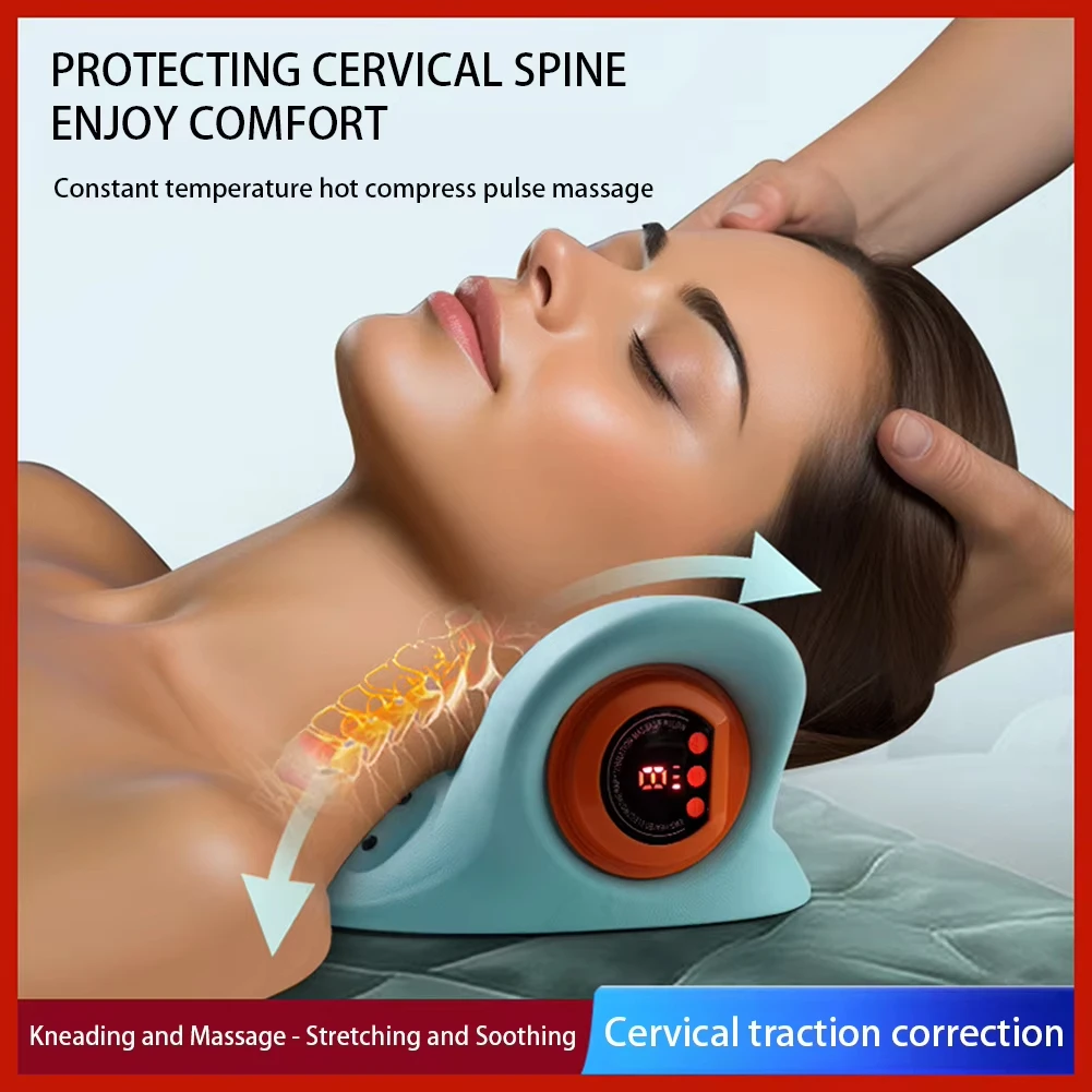 

Cervical Massager for Adult Cervical Repair Traction Portable Neck and Head Acupoint Massage Pillow