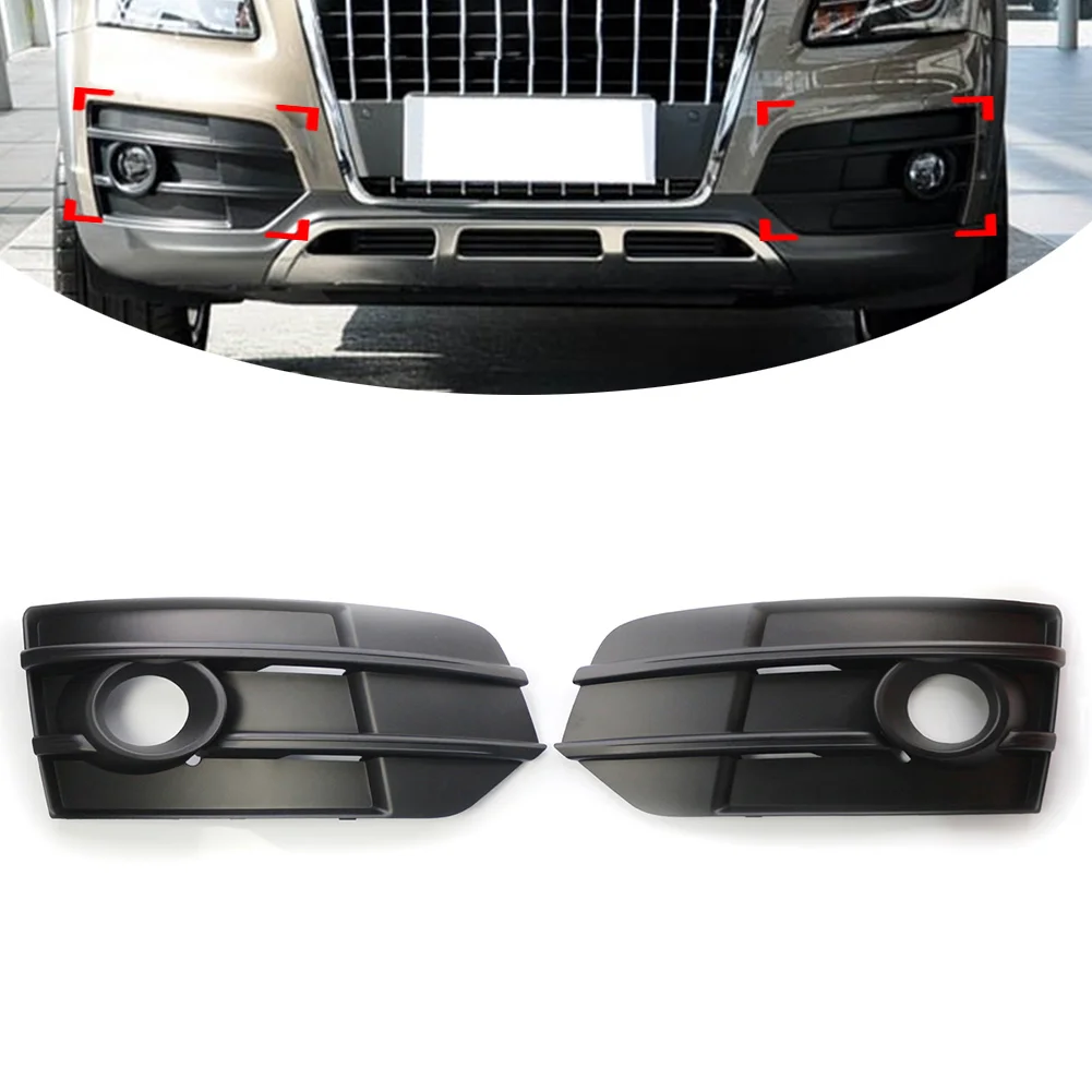 1Pcs Car Front Bumper Fog Light Grille For Audi Q5 Cross Country Off-Road Pick-up 2009-2017 8R0807681G/8R0807682G