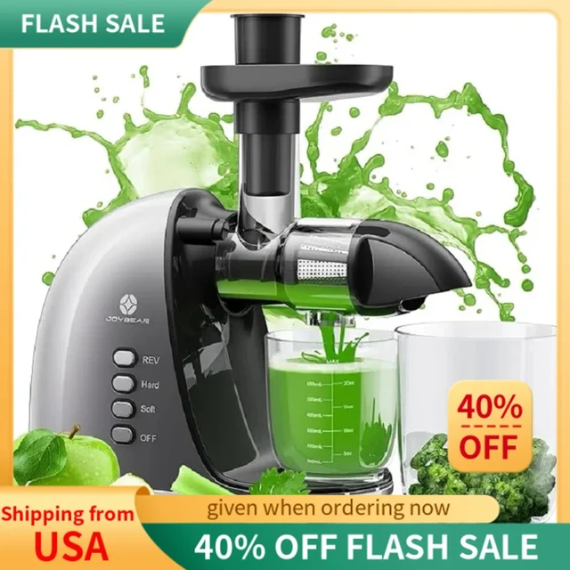 JoyBear Cold Press Juicer Machine Easy to Clean Slow Masticating Juicer Extractor for Veggies and Fruits 92 Juice Yield High AliExpress